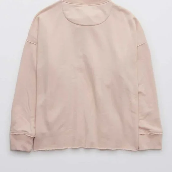 Aerie Sunday Soft Lace Up Sweatshirt - Picture 4 of 5